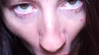 Pregnant Girl Blows Hairy Cock but She Wasn't Ready to Swallow!