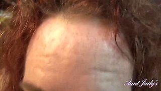 POV Blowjob with Horny Redhead Step-Aunt Ginger - Homemade Mature Taboo