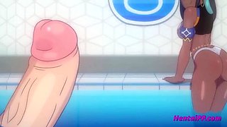 Ebony Pokemon Coach Gets Hard Anal Creampie - Uncut Animation