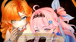 Wuthering Waves - Sigrika and Denia Naughty Club Party Fuck - 3D Hentai Animations