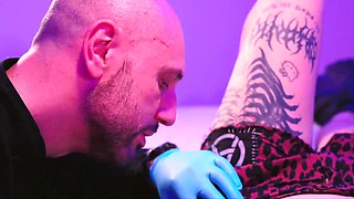 Tattoo Artist Capitano Eric Pounds Cuckold Girlfriend