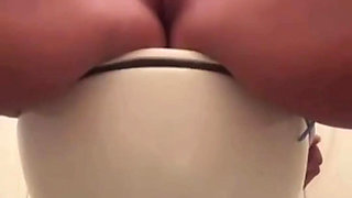 Hot in the Toilet with Orgasm