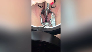 Sklavin S Plays with Her Cervix