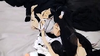Amateur striptease and Solo masturbation