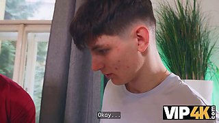 Vip4k. the virtual game concludes with a real cumshot from his dad