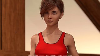 Cute girl gives amazing deep throat with her petite chest