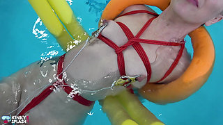 Bratty Lucy's Wet Punishment: Rope, Clamps & Noodles