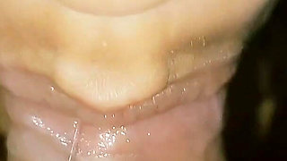 A MILF Gives a Blowjob Using Only Her Big, Tasty Tongue, and in the End Swallows All the Cum.