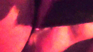 Musclemommy is so horny that she fucks it in a thong and cums